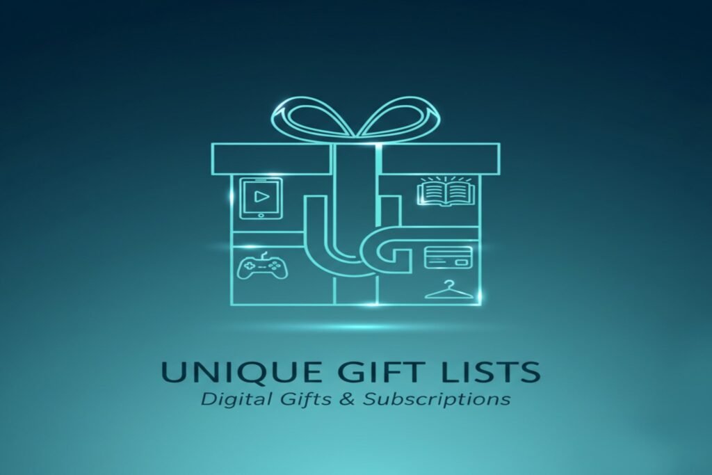 Unique Gift Lists digital gifts and subscriptions